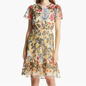 Embroidery & Crochet A-Line Dress
Tahari ASL